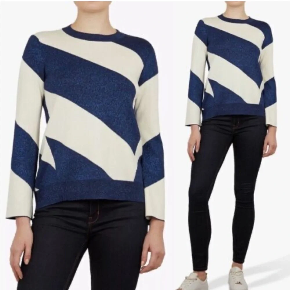 NWT Ted Baker Danyeil Directional Stripe Jumper - Picture 2 of 6